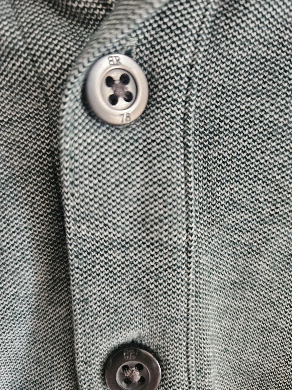 Banana Republic Men's Heather Sage Green Polo with Chest Pocket